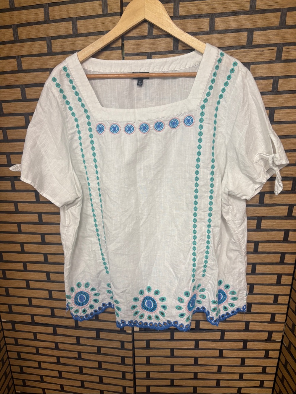 Talbots white top size 2X